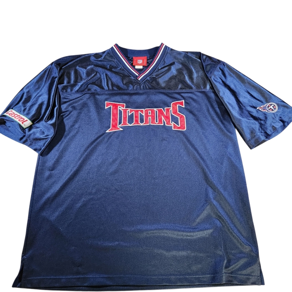 Tennesee Titans Blue Stitched Jersey Castrol NFL Promo One Size Fits All Footbal
